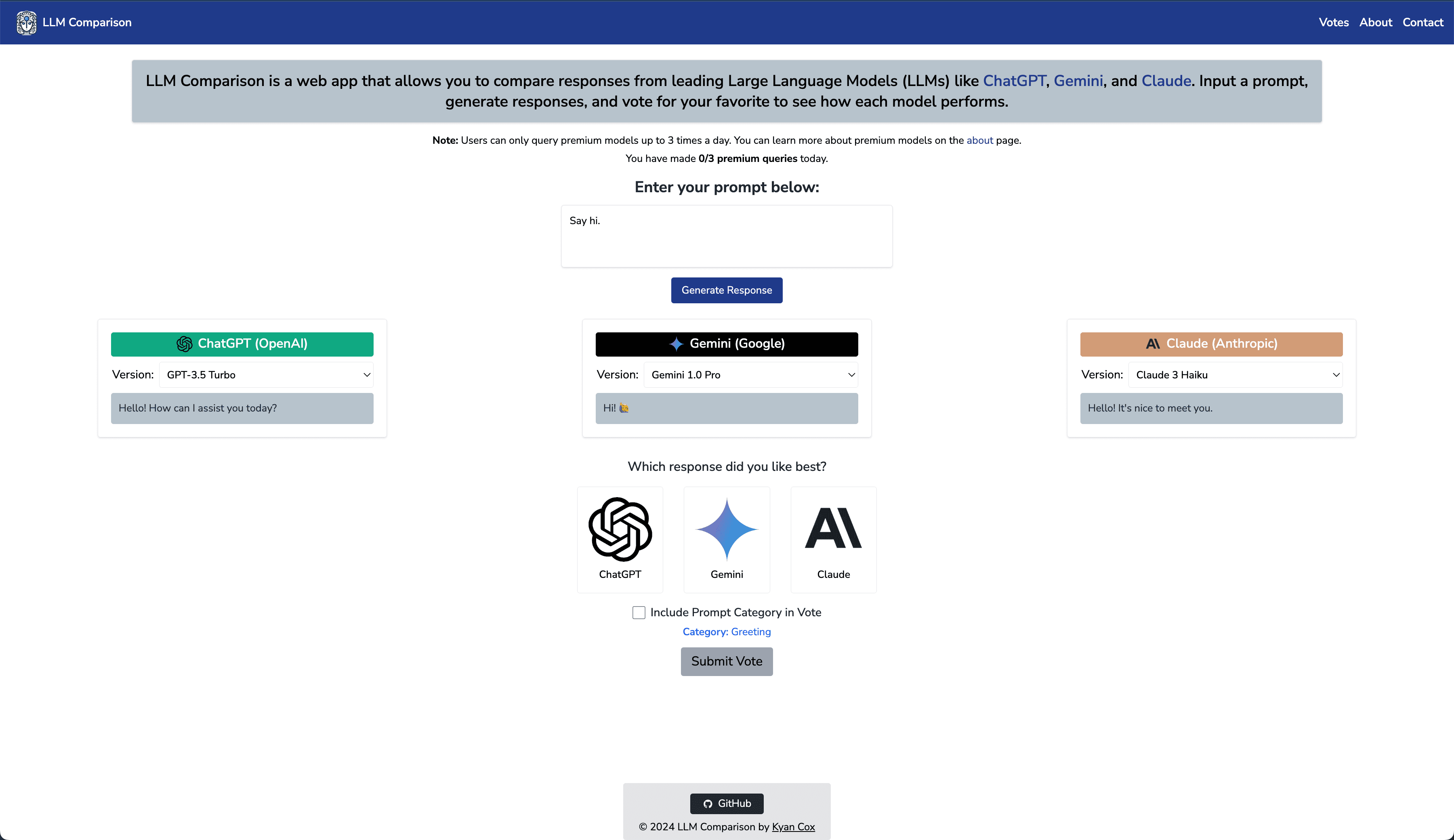 LLM Comparison App thumbnail